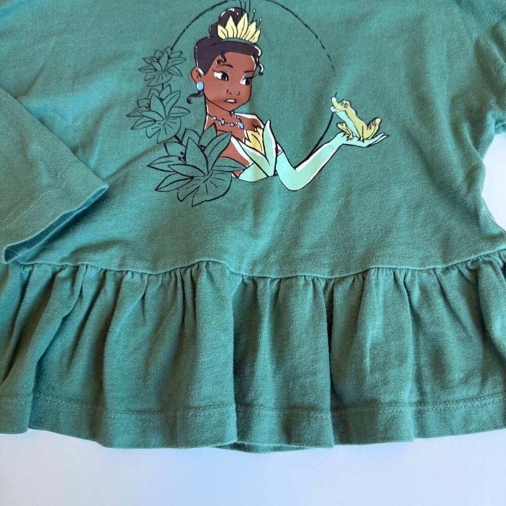 Hanna Andersson Disney Princess Tiana Peplum Tee 90cm US 3T - Picture 4 of 8